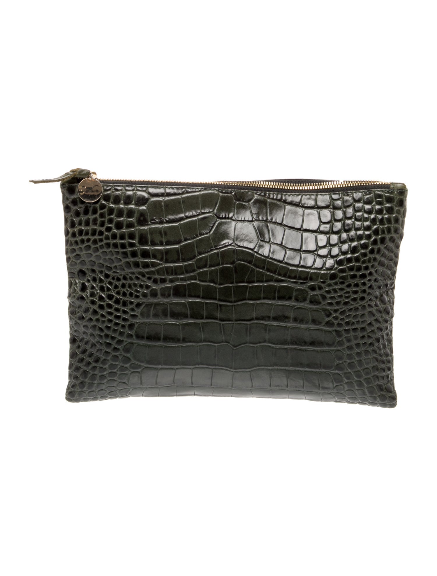 Clare V. Embossed Leather Clutch